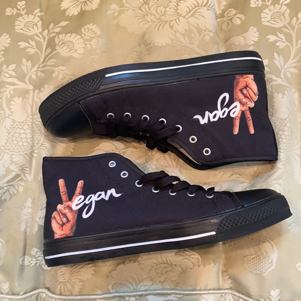 Unisex black high top sneakers